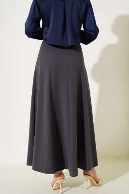 Kloş Model Etek Füme - Uzun Etek