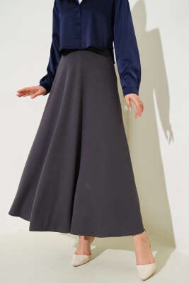 Kloş Model Etek Füme - Uzun Etek