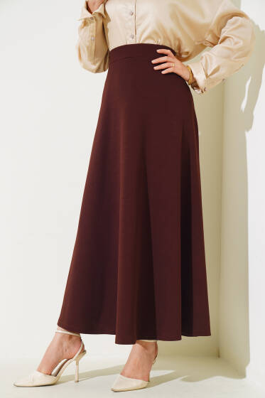 Kloş Model Etek Kahve - Yılın Fırsatı