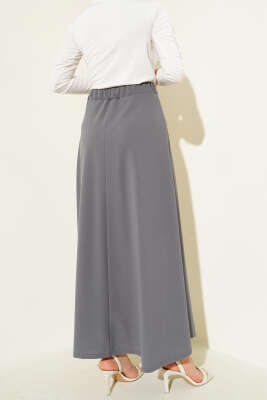 Kloş Model Etek Kayrak Grisi - Uzun Etek