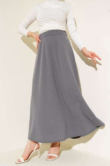 Kloş Model Etek Kayrak Grisi - Yılın Fırsatı