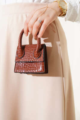 Kloş Model Etek Krem - Uzun Etek