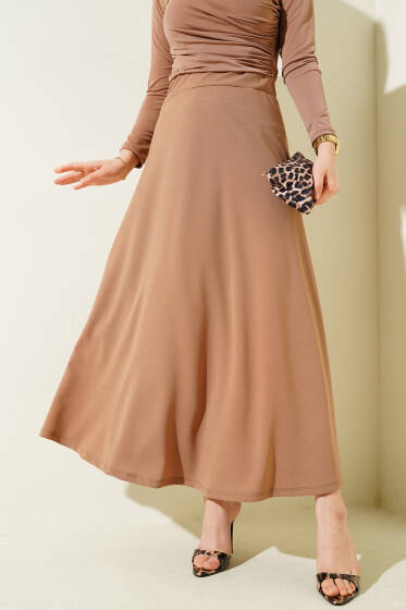 Kloş Model Etek Latte - Yılın Fırsatı