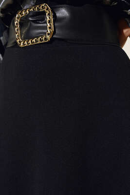 Kloş Model Etek Siyah - Uzun Etek