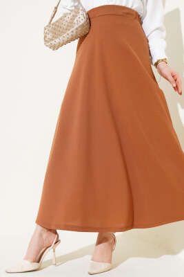 Kloş Model Etek Taba 