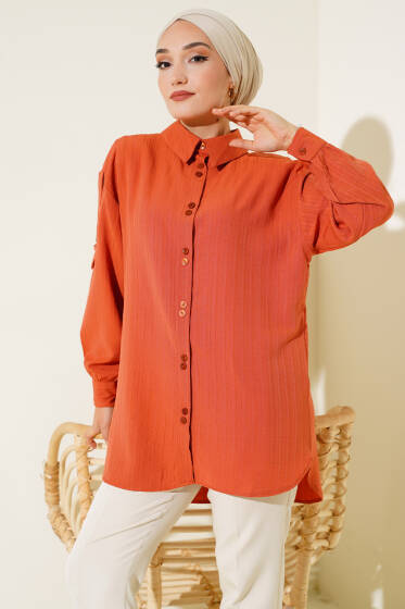 Kol Apoletli Gömlek Kiremit - Gömlek