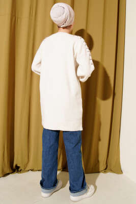 Kol Bağcık Detaylı Triko Tunik Taş - Tunik