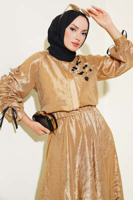 Kol Büzgülü İkili Takım Camel - 500-700 TL Ürünler