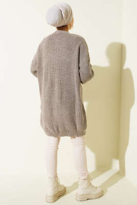 Kol Düğme Detaylı Triko Tunik Bronz - Tunik