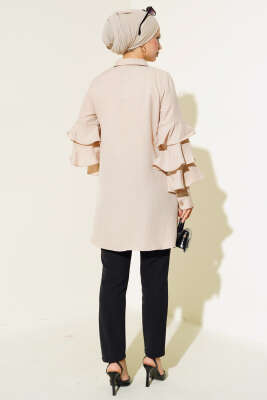 Kol Fırfırlı Gömlek Taş - Gömlek