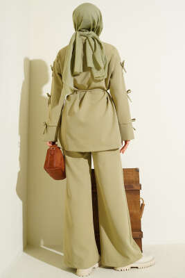 Kol Fiyonk Detaylı Dabıl İkili Takım Çağla Yeşili - İkili Takım