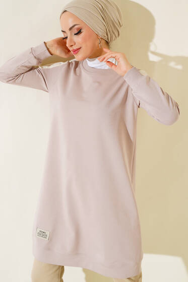 Kol Garnili Tunik Bej - Tunik
