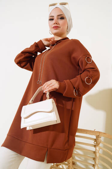 Kol Halkalı Tunik Kahve - Tunik