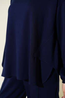 Kol Lastikli Çımalı İkili Takım Lacivert - İkili Takım