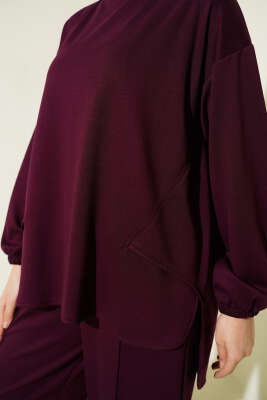 Kol Lastikli Çımalı İkili Takım Mürdüm - İkili Takım