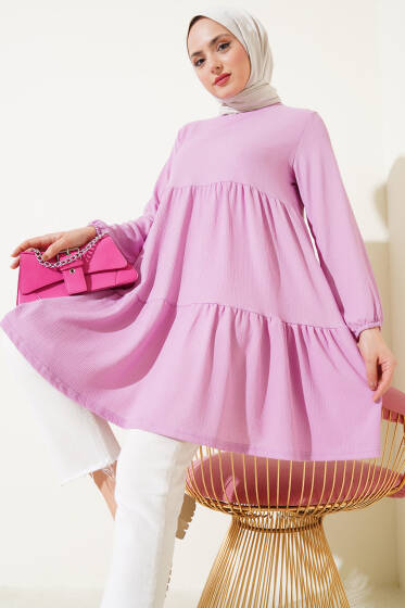 Kol Lastikli Tunik Leylak - Yılın Fırsatı