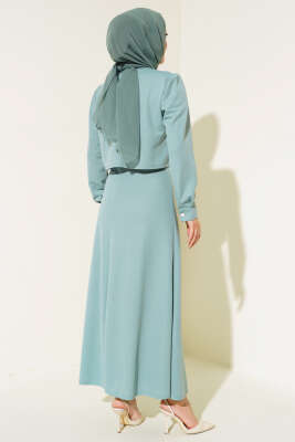 Kol Manşetli Etekli İkili Takım Mint - Yılın Fırsatı
