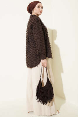 Kol Ribanalı Sakallı Gömlek Kahve - Gömlek