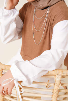 Koları Garnili Latte Tunik - Tunik