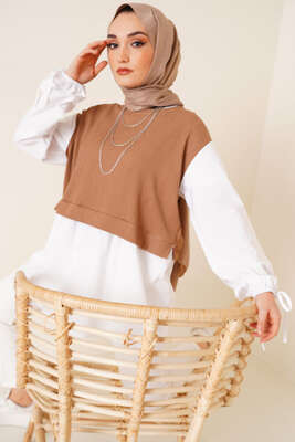 Koları Garnili Latte Tunik 
