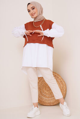 Koları Garnili Taba Tunik - Tunik