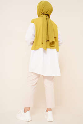 Koları Garnili Yağ Yeşil Tunik - Tunik