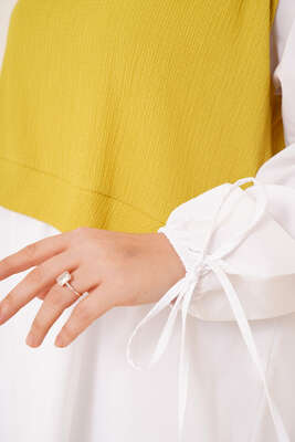 Koları Garnili Yağ Yeşil Tunik - Tunik