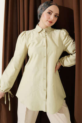 Kolları Bağcık Detaylı Gömlek Adaçayı - SAS