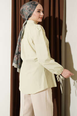 Kolları Bağcık Detaylı Gömlek Adaçayı - Gömlek