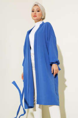 Kolları Bağcıklı Ayrobin Hırka İndigo - Yılın Fırsatı