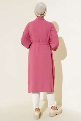 Kolları Bağcıklı Ayrobin Hırka Magenta - Yılın Fırsatı