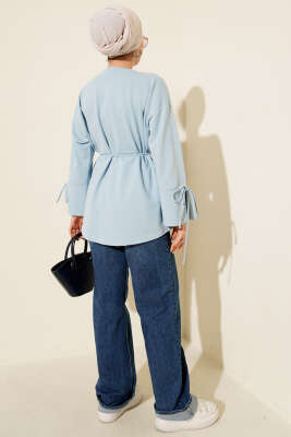 Kolları Bağcıklı İki İpli Tunik Bebe Mavi - Yılın Fırsatı