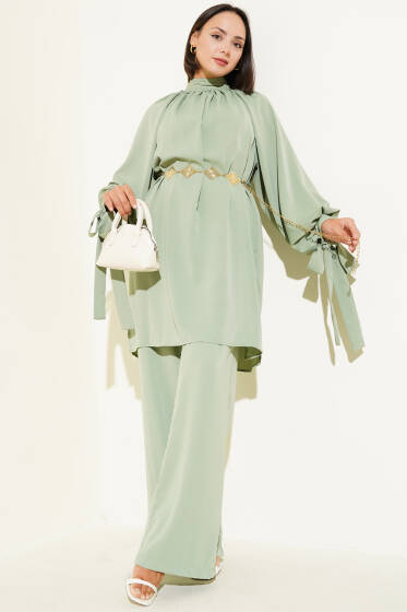 Kolları Bağlamalı İkili Takım Çağla Yeşili - İkili Takım