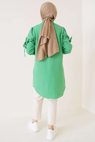 Kolları Fırfırlı İp Bağlamalı Gömlek Benetton - Gömlek