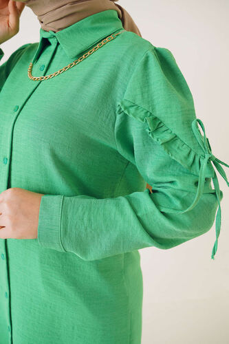 Kolları Fırfırlı İp Bağlamalı Gömlek Benetton - Gömlek