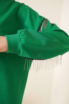 Kolları Zincir Püskül Tunik Benetton - Thumbnail