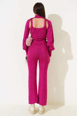 Kolluklu Triko Üçlü Takım Galibarda - Kadın Giyim Modelleri