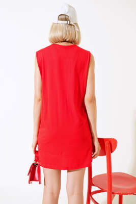 Kolsuz Elbise Kırmızı - Yılın Fırsatı