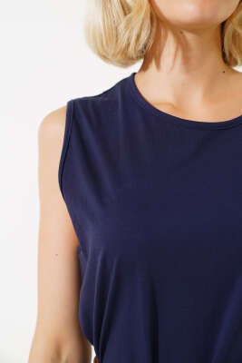 Kolsuz Elbise Lacivert - Yılın Fırsatı