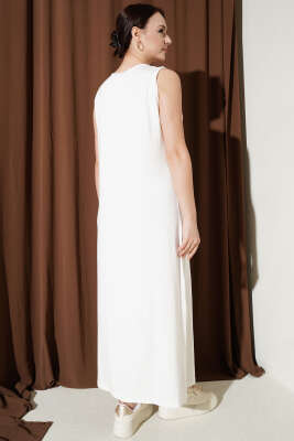 Kolsuz Uzun Basic İçlik Ekru - Kadın İçlik