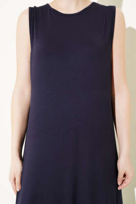 Kolsuz Uzun Basic İçlik Lacivert - Kadın İçlik