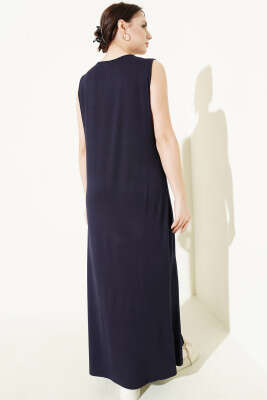 Kolsuz Uzun Basic İçlik Lacivert - Yılın Fırsatı