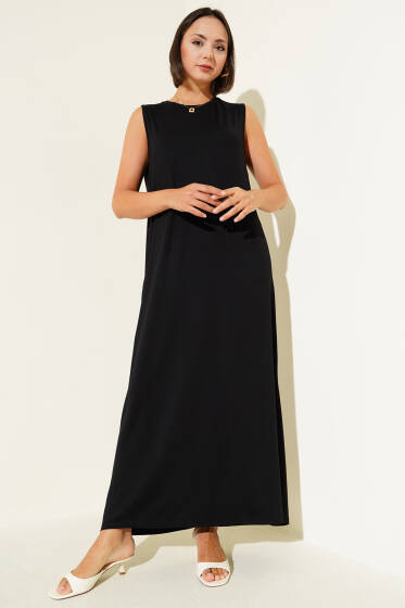 Kolsuz Uzun Basic İçlik Siyah - Kadın İçlik