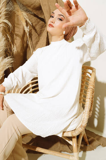 Kolu Gipeli Keten Tunik Ekru - Tunik