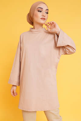 Kolu Katlı Basic Tunik Camel - SAS