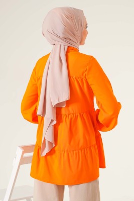 Kolu Lastikli Kat Kat Oranj Tunik - Tunik
