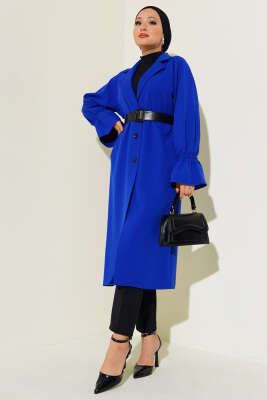 Kolu Lastikli Kemerli Kap Saks - Trençkot