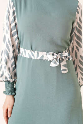 Kolu Satenli Ayrobin İkili Takım Çağla Yeşili - İKİLİ TAKIM