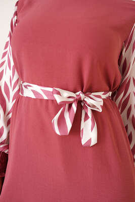 Kolu Satenli Ayrobin İkili Takım Gül Kurusu - İKİLİ TAKIM