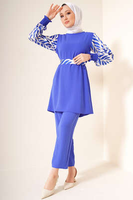 Kolu Satenli Ayrobin İkili Takım Saks 